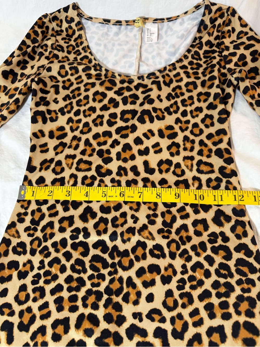Divided Leopard-Print Long Sleeve Jumpsuit in Black and Tan - Picture 3 of 8